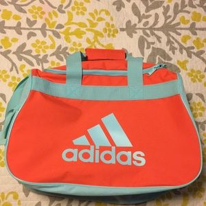 Blue and red adidas gym bag/small duffel bag